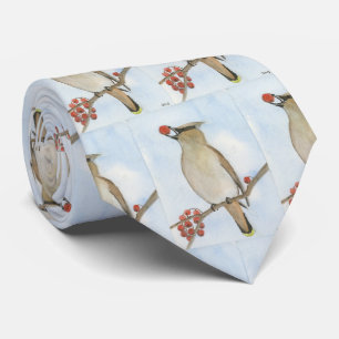 Cedar Waxwing Neck Tie Krawatte