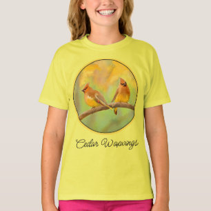 Cedar Waxwing Painting - Niedliche Original Dog Ar T-Shirt