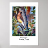 Cedar Waxwing Poster (Vorne)