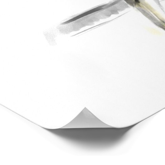 Cedar Waxwing Poster Print (Ecke)