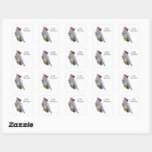 Cedar Waxwing Quadratischer Aufkleber (Blatt)