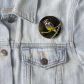 Cedar Waxwing Songbird Original Wild Bird Foto Button (Beispiel)