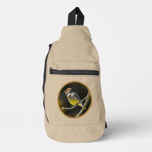 Cedar Waxwing Songbird Original Wild Bird Foto Crossbody Bag (Vorderseite)