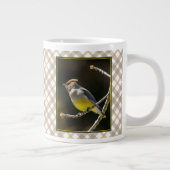 Cedar Waxwing Songbird Original Wild Bird Foto Jumbo-Tasse (Rechts)