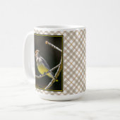 Cedar Waxwing Songbird Original Wild Bird Foto Kaffeetasse (Vorderseite Links)