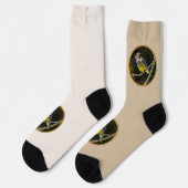 Cedar Waxwing Songbird Original Wild Bird Foto Socken (Linkes Detail)
