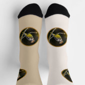 Cedar Waxwing Songbird Original Wild Bird Foto Socken (Oben)