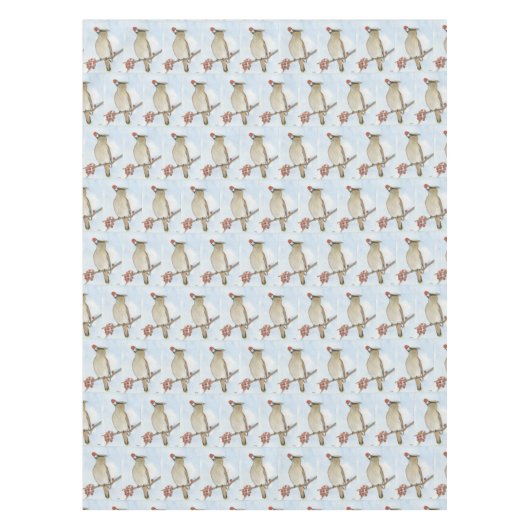 Cedar Waxwing Tischdecke (Vorderseite)