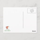 Cedar Waxwing, Watercolor Bird Postkarte (Rückseite)