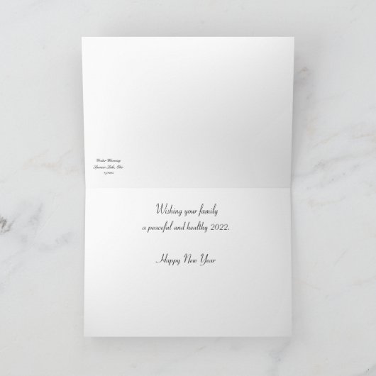 Cedar Waxwing Winter Scene Card Karte (Innenseite)