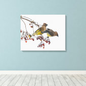 Cedar Waxwings Leinwanddruck (Insitu (Holzboden))