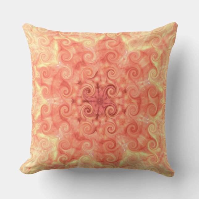 Cedar Wirbel Sun Art Mandala Pillow Kissen (Vorderseite)