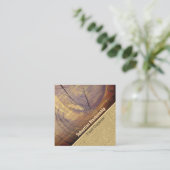 Cedar Wood Knot Nah-Up Fotograf-Center Quadratische Visitenkarte (Stehend Vorderseite)