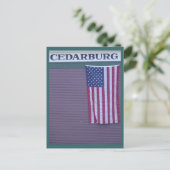 Cedarburg-Flagge Postkarte (Stehend Vorderseite)