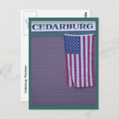 Cedarburg-Flagge Postkarte (Vorne/Hinten)
