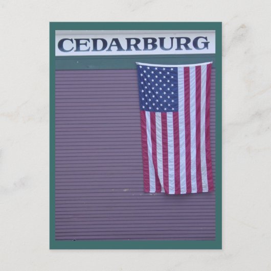 Cedarburg-Flagge Postkarte (Vorderseite)
