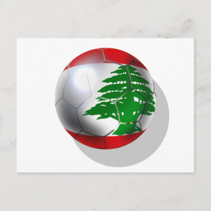 Cedars Libanon Fußball-Nationalmannschaft Fahnenba Postkarte