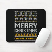 Cedarville Pirates Logo Frohe Weihnachten Ugly Swe Mousepad (Mit Mouse)