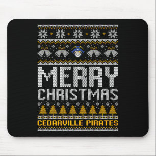 Cedarville Pirates Logo Frohe Weihnachten Ugly Swe Mousepad
