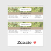 Cedarwood Essential Oils Duftstoff Flaschenetikett Aufkleber (Blatt)