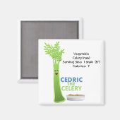 Cedric the Celery Magnet (Vorderseite/Rückseite)