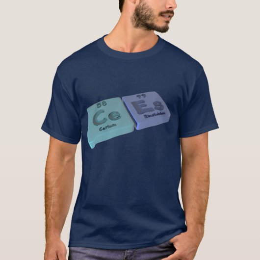 Cees als Cer-Cer und EsEinsteinium T-Shirt (Vorderseite)