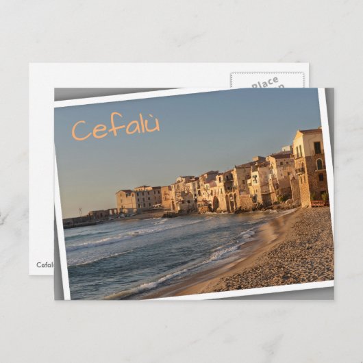 Cefalu, Küstenstadt auf Sizilien Postkarte (Vorne/Hinten)