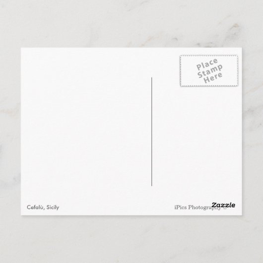 Cefalu, Küstenstadt auf Sizilien Postkarte (Rückseite)