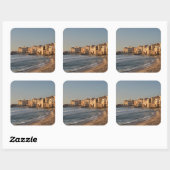 Cefalu, Küstenstadt auf Sizilien Quadratischer Aufkleber (Blatt)