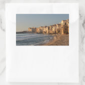 Cefalu, Küstenstadt auf Sizilien Rechteckiger Aufkleber (Tasche)