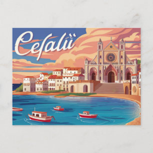 Cefalu, Sizilien, Italien Postkarte
