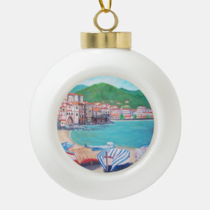 Cefalu Strand - Keramik-Ball-Verzierung Keramik Kugel-Ornament