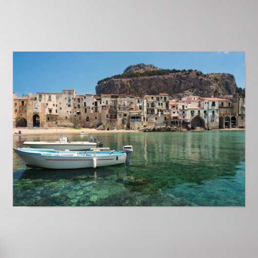Cefalu town in Sicily Poster (Vorne)