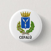 Cefalù Wappen - Sizilien Button (Vorderseite)