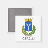 Cefalù Wappen - Sizilien Magnet (Vorderseite/Rückseite)