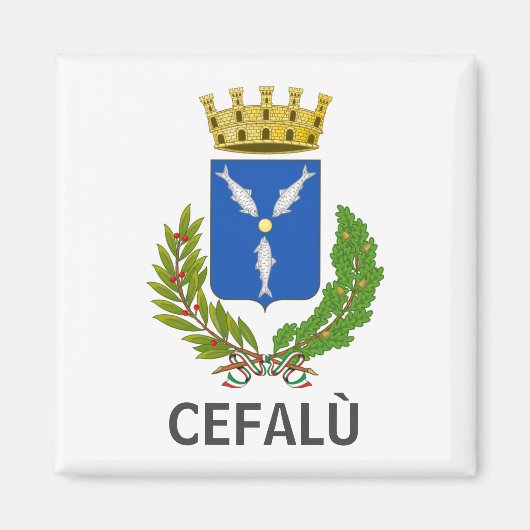 Cefalù Wappen - Sizilien Magnet (Vorne)