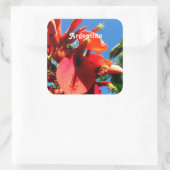 Ceibo Quadratischer Aufkleber (Tasche)