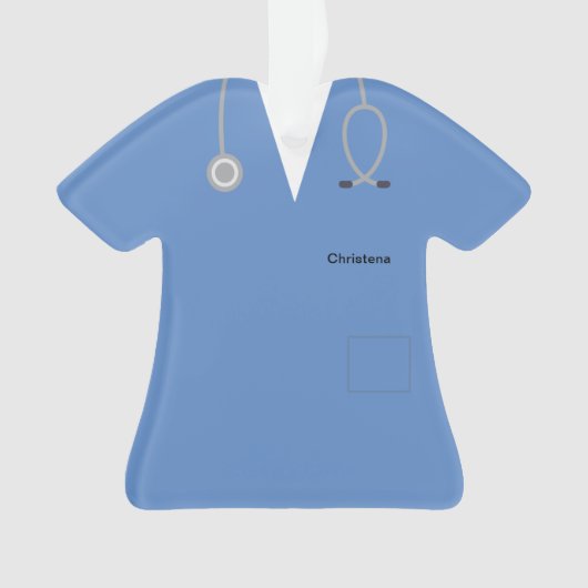 Ceil Blue Personalisiert Medical Scrubs Novelty Ornament (Vorderseite)