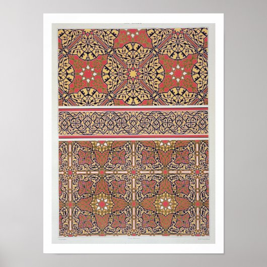 Ceiling arabesques from the Mosque of El-Bordeyny, Poster (Vorne)
