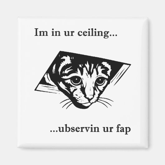 Ceiling Cat ubservin u... Magnet (Vorne)