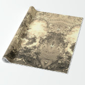 Ceiling Chiesa del Gesù – Battista Gaulli – gold Geschenkpapier (Ungerollt)