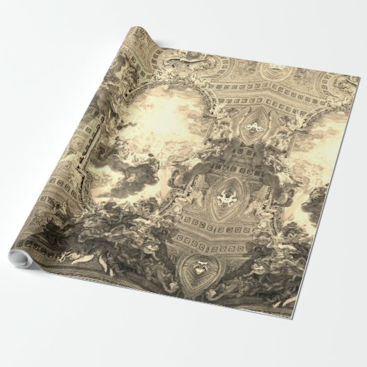 Ceiling Chiesa del Gesù – Battista Gaulli – gold Geschenkpapier (Ungerollt)