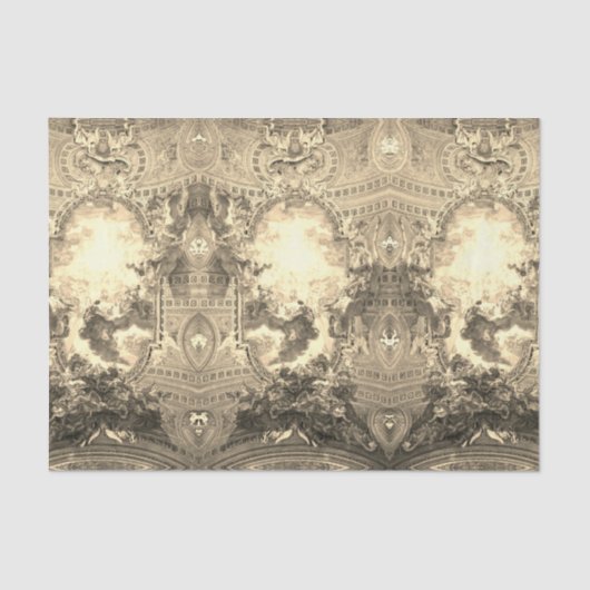 Ceiling Chiesa del Gesù – Battista Gaulli – gold Seidenpapier (Vorderseite)