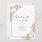 CEIRA Bohemisch Pampas Grass Bachelorette Wochenen Einladung (Vorderseite)