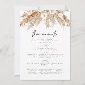 CEIRA Bohemisch Pampas Grass Bachelorette Wochenen Einladung (Rückseite)