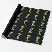 Cel-lery Phone Funny Celery Veggie Pun Dark BG Geschenkpapier (Ungerollt)