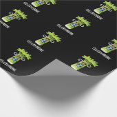 Cel-lery Phone Funny Celery Veggie Pun Dark BG Geschenkpapier (Ecke)
