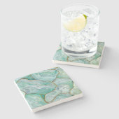 CELADAON Green, Jade, Mint Stone Untersetzer (Seitenansicht)