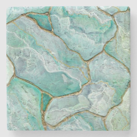 CELADAON Green, Jade, Mint Stone Untersetzer (Vorderseite)