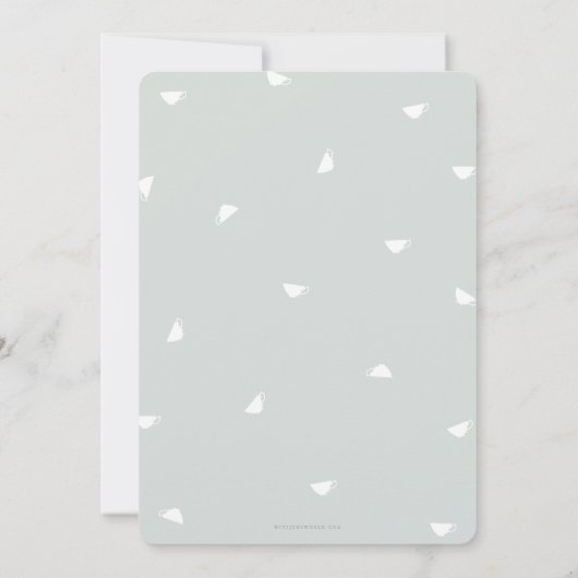 Celadon Afternoon Tea Bridal/Polterabend Einladung (Rückseite)